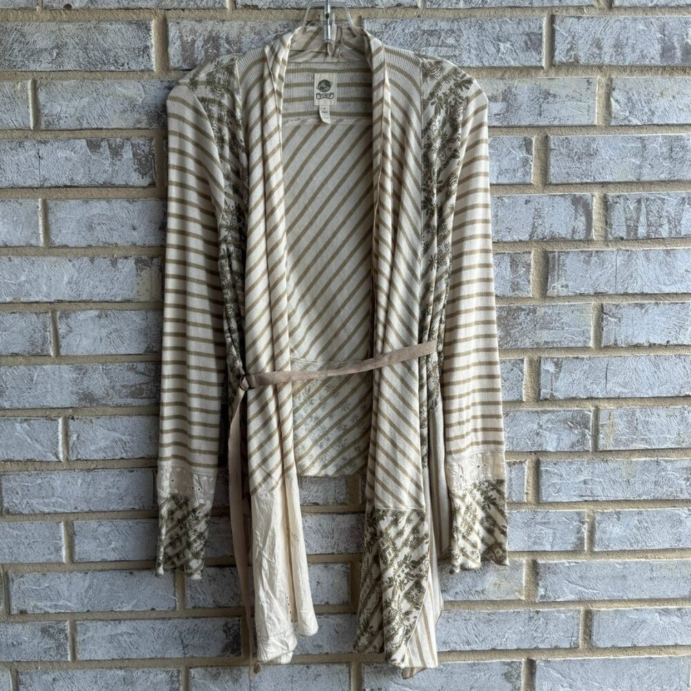 Tiny Anthropologie Long Sleeve Striped Open Cardigan Sweater Women's Size M
